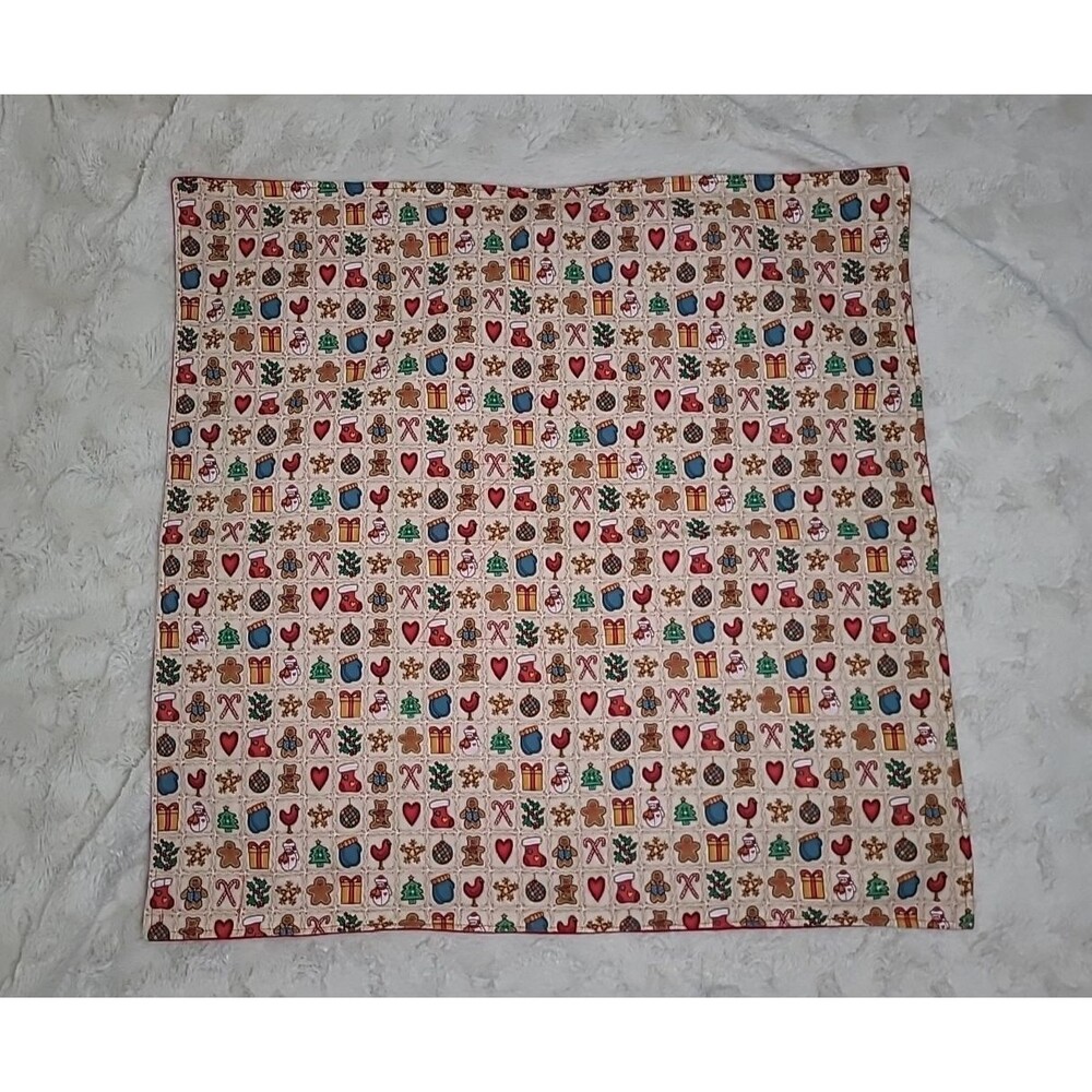 Children's Baby Blanket Project Linus Vintage Holiday Christmas Theme Winter